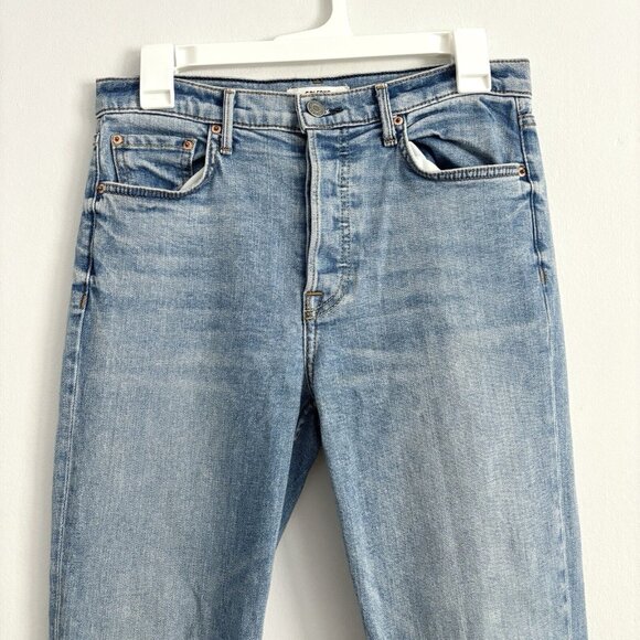 Grlfrnd Karolina Jeans in On The Run Blue Hidden Button Fly Women’s Size 27 - Picture 3 of 9